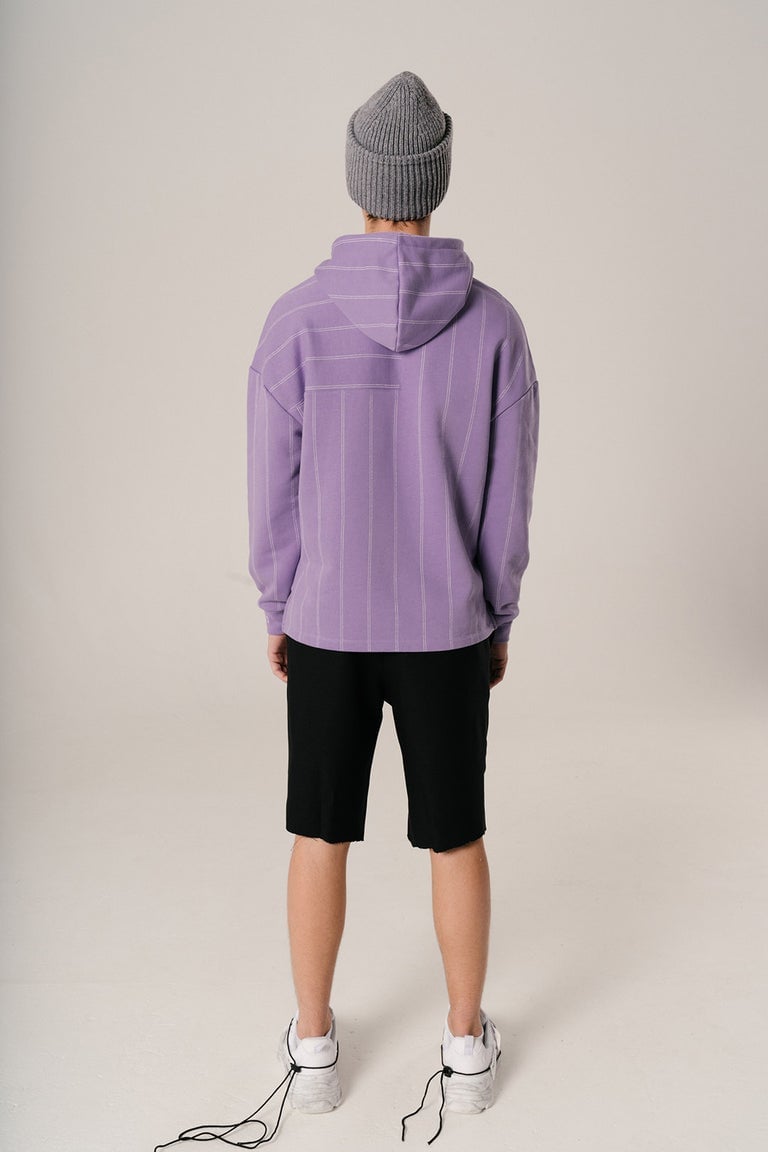 Purple hoodie clearance outfit mens